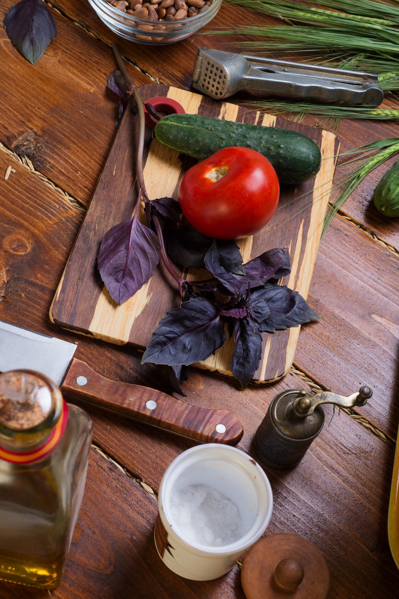 Dettaglio ingredienti sul tavolo